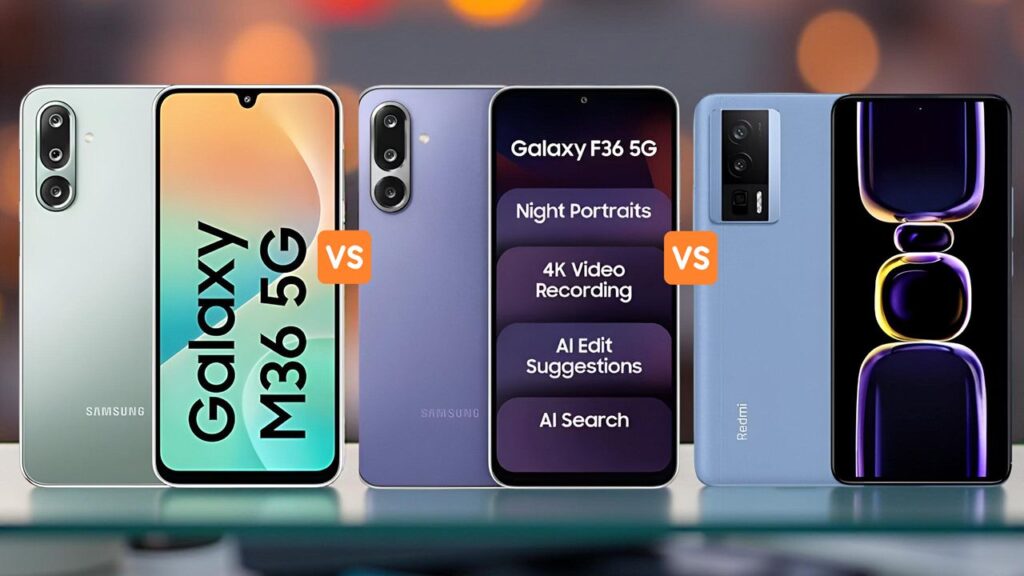Galaxy F36 5G vs Galaxy M36 vs Redmi K60
